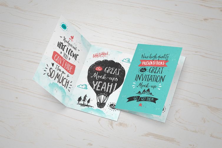 Invitation / Greeting Card Mock-Up