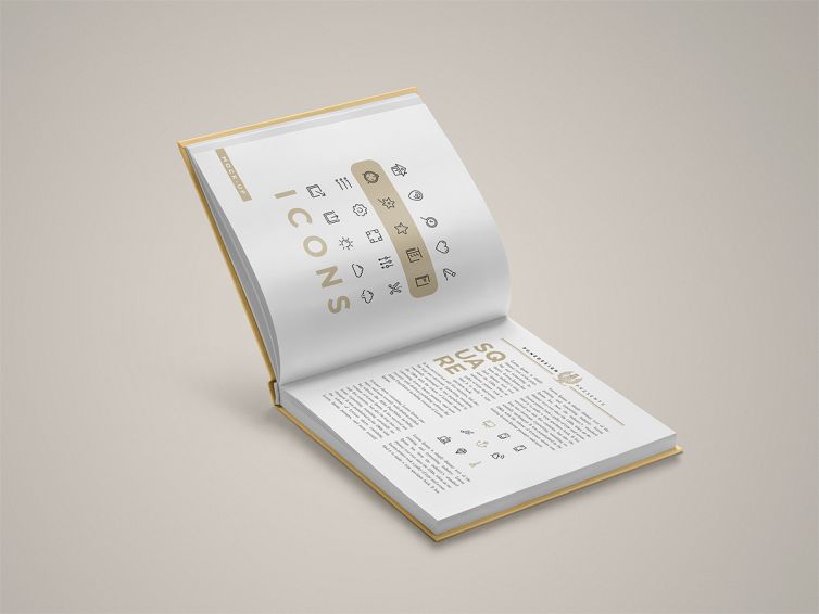 Square Book Mock-Up