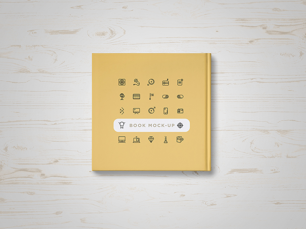 Square Book mockup