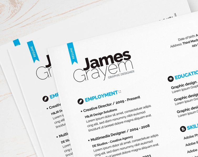 Resume + Cover Letter / CV Template