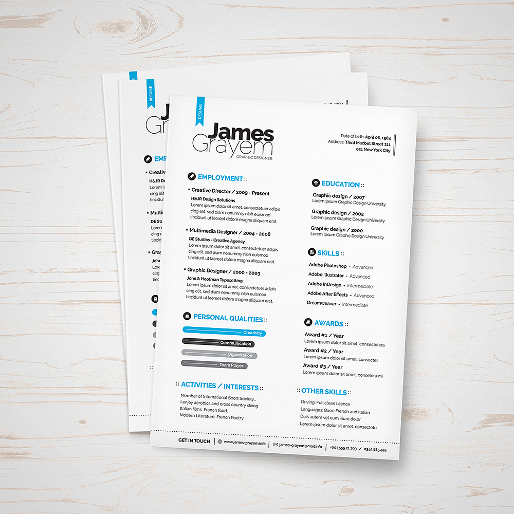 Free Resume CV Template
