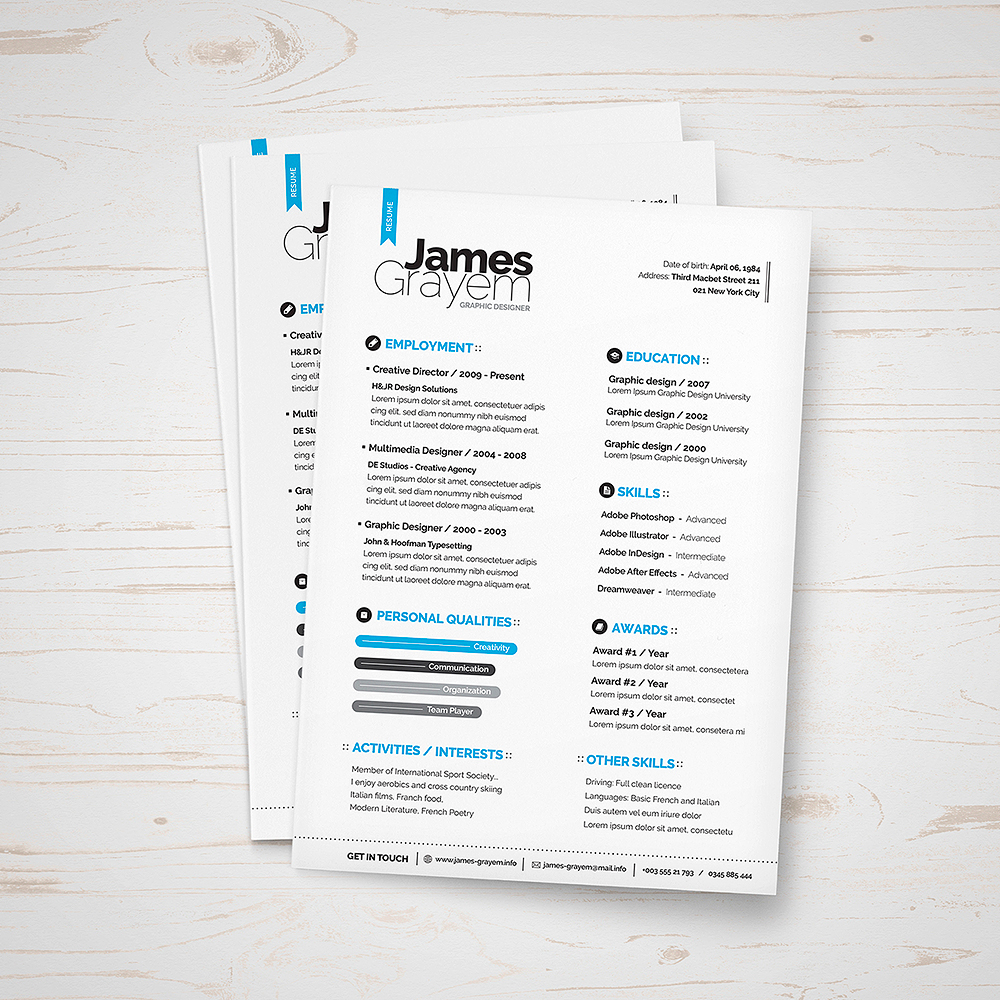 Free Resume CV Template