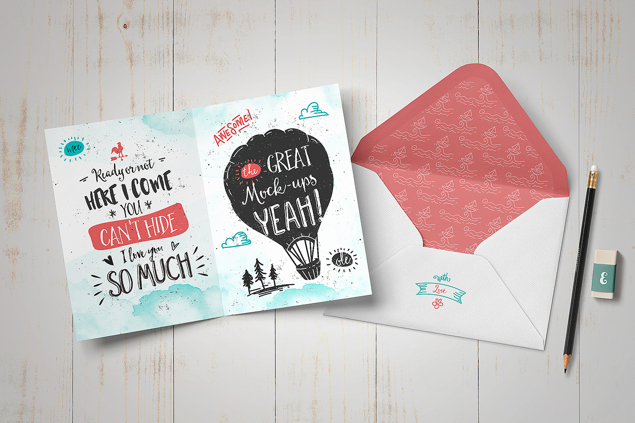 Invitation - Greeting Card Mock-Up