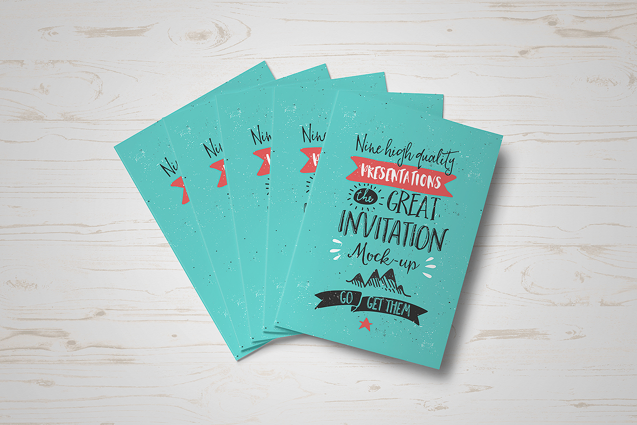 Invitation - Greeting Card Mock-Up