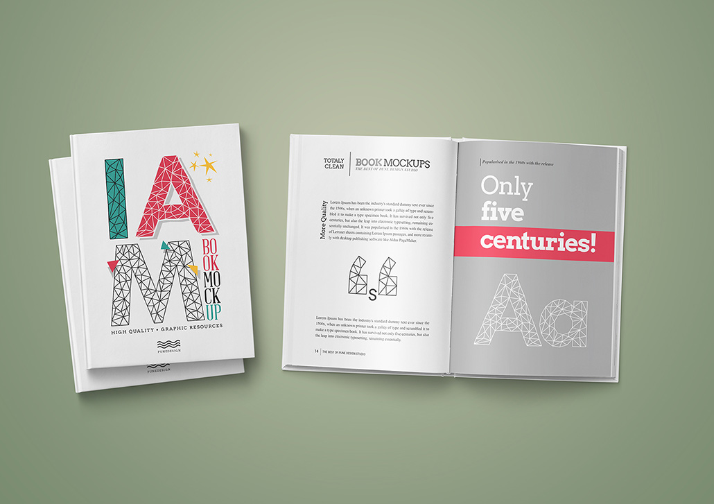 Book Mockup - Hardcover Edition - PuneDesign