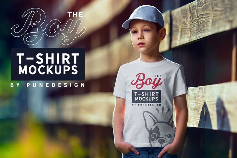 Boy T-Shirt Mock-Up Set